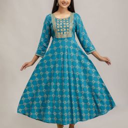 G.L. FASHION Women Floral Embroidered Anarkali Kurta-image-64