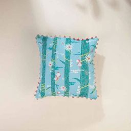 FREEDOM TREE Blue & White Floral Square Cushion Covers-image-20