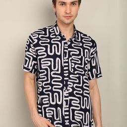 BLYNK Men Classic Abstract Printed Casual Shirt-picture-10
