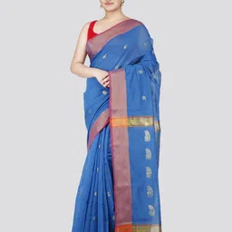 PinkLoom Floral Zari Saree-image-66