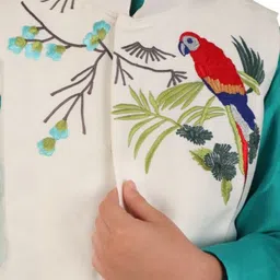 Kiddorama Boys Animal Regular Thread Work Kurta with Pyjamas image 2