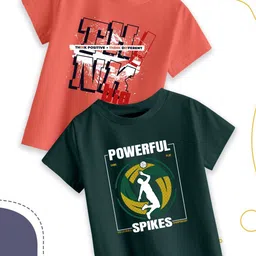 Provogue Boys 2 Printed Pure Cotton T-shirt-15