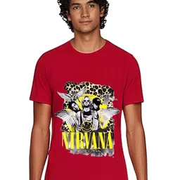 PULP Unisex Nirwana Graphic Printed Round Neck Pure Cotton T-Shirt-48