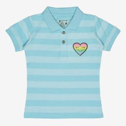 Bodycare Girls Striped Polo Collar Cotton T-shirt-picture-5