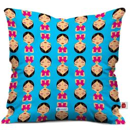 Indigifts Blue & Pink Printed Square Cushion Cover-image-43