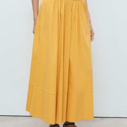 MANGO Mid-Rise Maxi Flared Skirt-image-45
