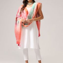 Kaizen TEXO FAB Ethnic Motifs Printed Linen Dupatta image 5
