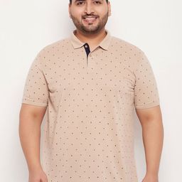 XFOX Men Polka Dot Printed Polo Collar T-shirt-image-30