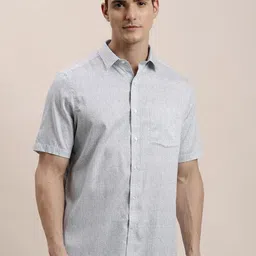 Turtle Standard Slim Fit Geometric Printed Pure Cotton Formal Shirt-image-53