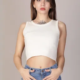 LIMEROAD Women Western Solid Rib Round Neck Top-picture-35