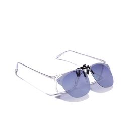Carlton London Unisex Black & Grey Toned Polarised Lens Sunglass Clip-54