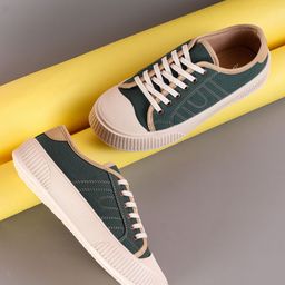 TRASE Women Green Solid Canvas Casual Sneakers-picture-24