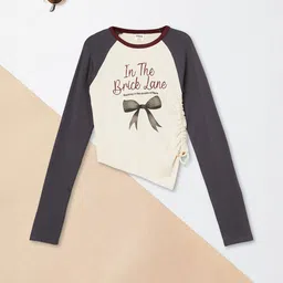 max Women Girls Typography Printed Cotton Top-51