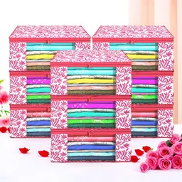 Aura Pink Set of 6 Regular Multi-Utility Organisers-105