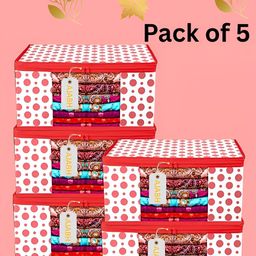 Ajabh Orange Set of 5 Regular Multi-Utility Organisers-50