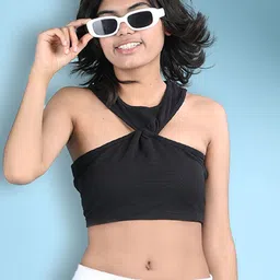Cutiekins Girls Halter Neck Fitted Crop Top-picture-57
