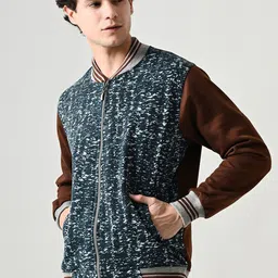 BAESD Men Fleece Lightweight Open Front Jacket with Embroidered-5
