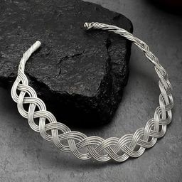 Sangria German Silver-Plated Statement Choker Necklace-image-21
