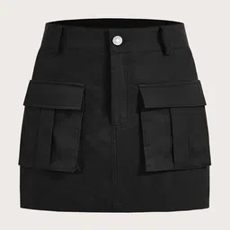 LA CHIC PICK Women Cotton Twill Pencil Mini Skirts-image-39