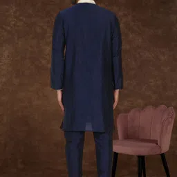 Moda Rapido Men Regular Thread Work Kurta with Pyjamas image 3