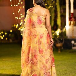 Kaizen TEXO FAB Printed Satin Semi-Stitched Lehenga & Unstitched Blouse With Dupatta image 4