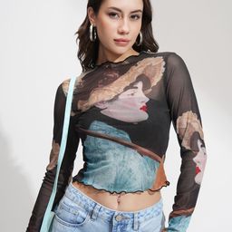ESPYR By Tokyo Talkies Print Crop Top-image-71