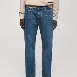 MANGO MAN Men Straight Fit Pure Cotton Jeans-image-14
