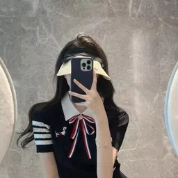 KPOP Women Shirt Collar Striped Top-picture-58
