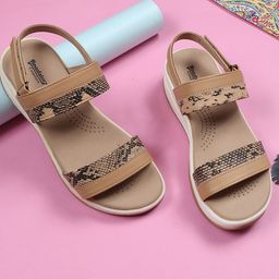 The Roadster Lifestyle Co Women Textured Comfort Heel Sandals-58