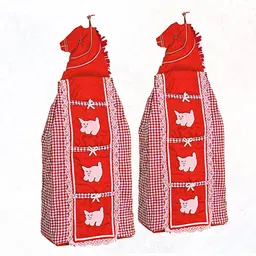 Kuber Industries Red & White 2 Pieces Printed Drawer Organisers-13