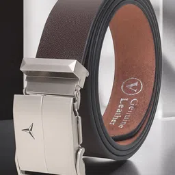 Metronaut Men Textured Leather Formal Belt-image-35