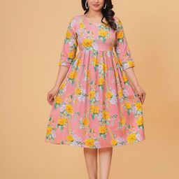 TANISHA Floral Print Maternity A-Line Dress-image-80