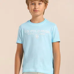 U.S. Polo Assn. Kids Boys Brand Logo Printed Cotton T-shirt-picture-38