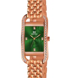 Exotica Fashion Women Brass Dial & Stainless Steel Straps Watch EX-6095-RG Green-45