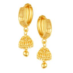 DIVASTRI Gold-Plated Artificial Beaded Dome Shaped Jhumkas-16