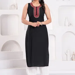 Clothy N Wave Women Ethnic Motifs Embroidered Festive Straight Kurtas-52
