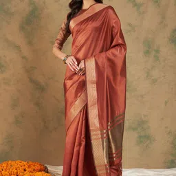SYS Brand - Shop Your Style Women Woven Design Zari Pure Silk Saree-image-72