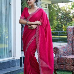 Sanwariya Silk Embellished Beads and Stones Silk Blend Ready to Wear Saree-image-93