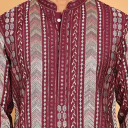 Jompers Embroidered Thread Work Kurta with Pyjamas image 4