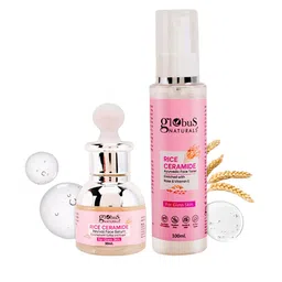 Globus naturals Set Of 2 Rice Ceramid Face Toner -100ml & Face Serum-30g-57