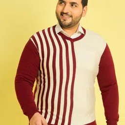 bigbanana Men Plus Size Colourblocked Pullover-image-44