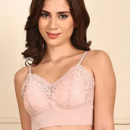 PrettyCat Women Peach Bra-24