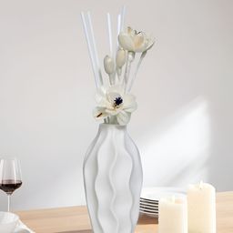 Aura White Textured Lavender Potpourri Flowers Aroma Oil Diffusers-1