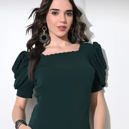 IUGA Puff Sleeve Top-image-99