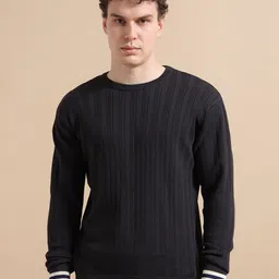 THINC Men Self Design Round Neck Pullover-image-30