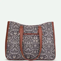 ZOUK Ethnic Motifs Printed Structured Tote Bag image 4