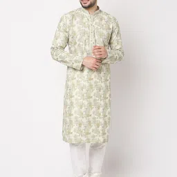 Ethnicity Men Printed Regular Kurta with Pyjamas-picture-9