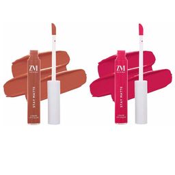 ZM Zayn & Myza Set Of 2 Stay Matte Lip Color - 6 ml - Nude Sunset & Pink Flamingo-image-28