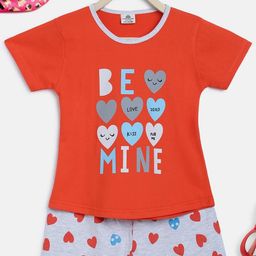 Lil Tomatoes Girls Printed T-shirt & Shorts Night suit-picture-40
