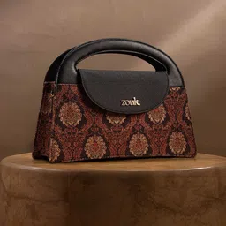 ZOUK Printed Structured Sling Bag with Tasselled-18